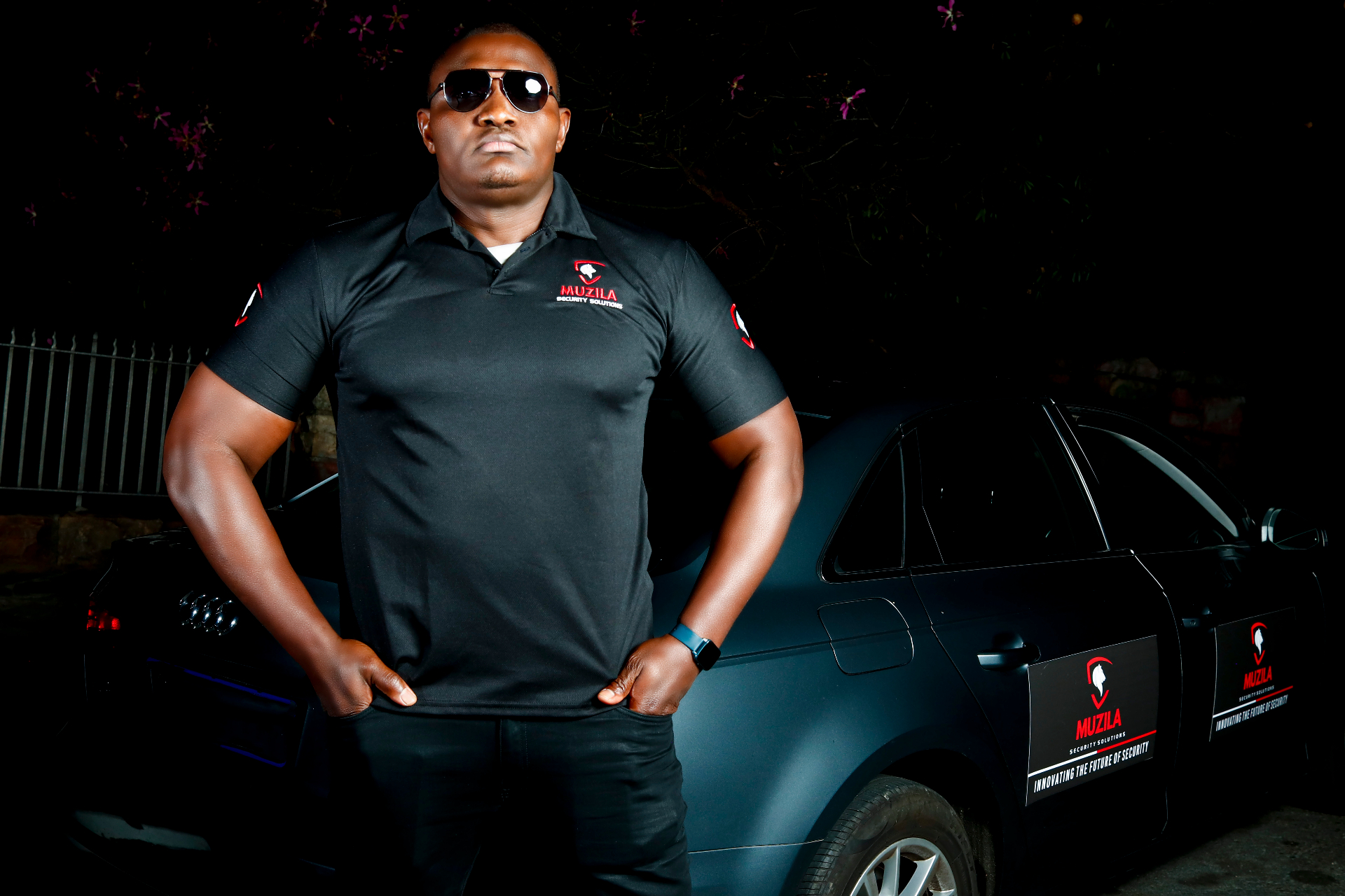 Muzila executive protection at night in Johannesburg